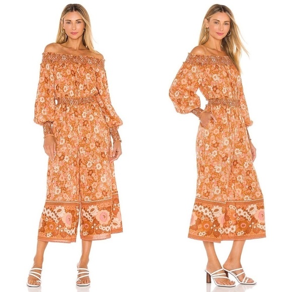 Spell and the Gypsy Collective Anne Jumpsuit Peach - Picture 1 of 9
